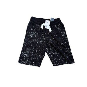 H&M Black + White Paint Splatter Sweat Shorts NWT Size Boys 9-10Y